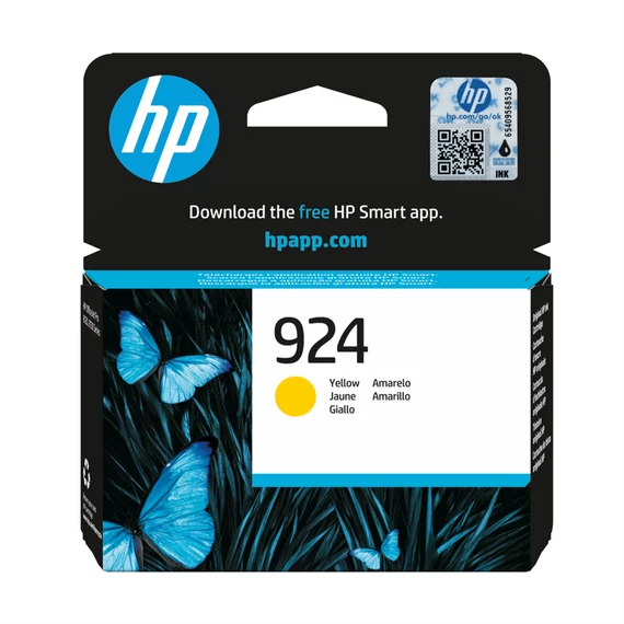 Hp 924/4K0U5NE tintapatron yellow ORIGINAL