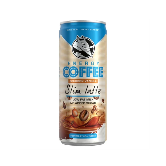 Kávéital 0,25l HELL Energy Coffee Slim Latte vanillia
