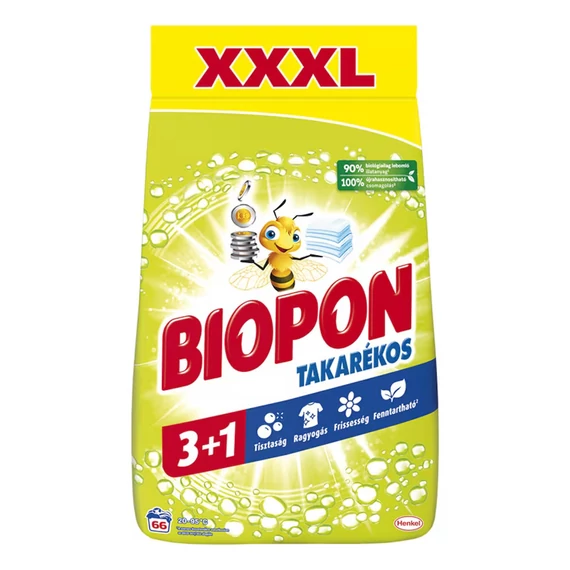 Mosópor 3,96 kg (66 mosás) fehér ruhákhoz Biopon