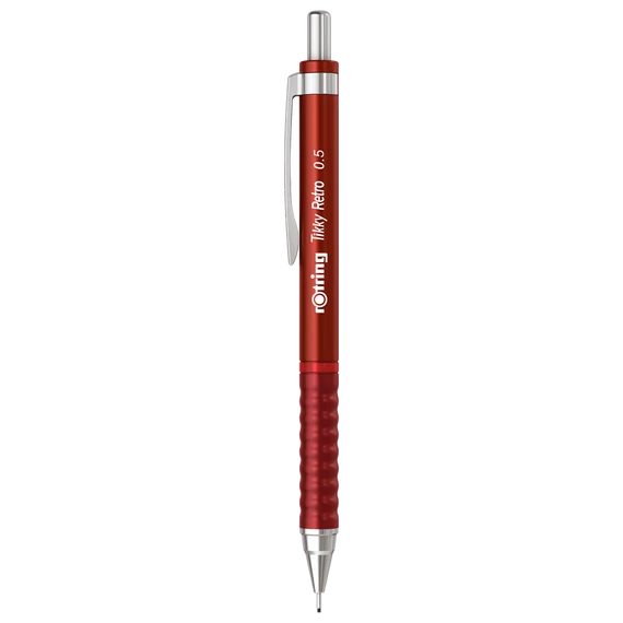 Nyomósirón 0,5mm, piros test, Rotring Tikky Retro