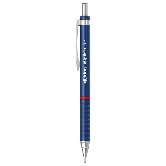 Nyomósirón 0,7mm, kék test, Rotring Tikky Retro