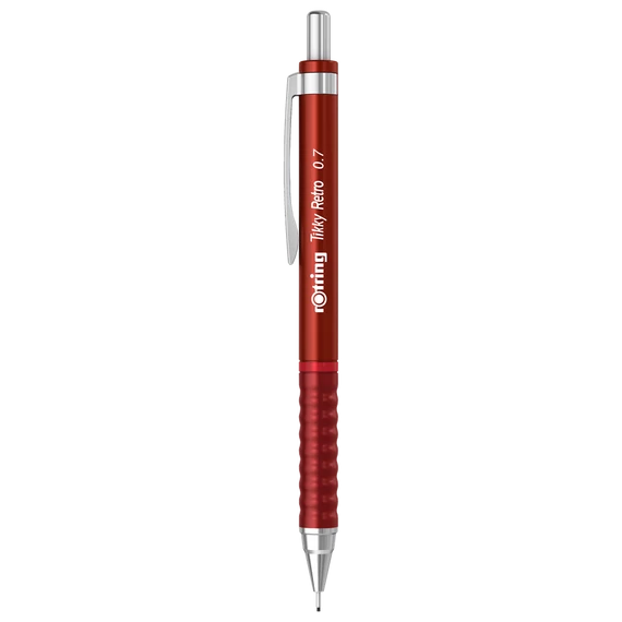 Nyomósirón 0,7mm, piros test, Rotring Tikky Retro