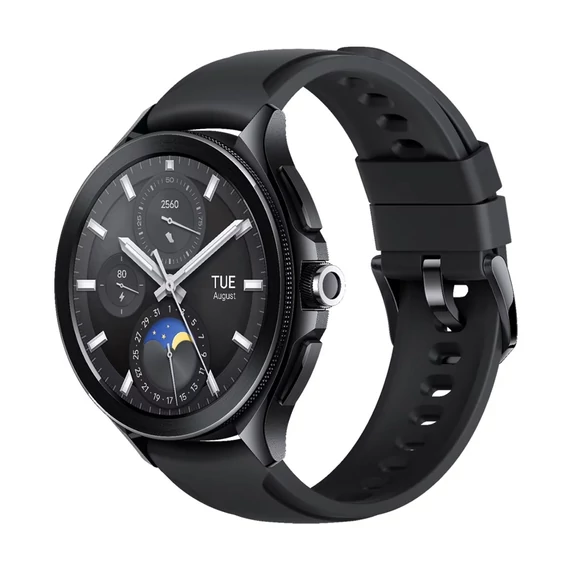 Okosóra XIAOMI Watch 2 Pro (46mm, eSIM, szilikon szíj, aktivitásmérő, pulzusmérő, 150 sportmód, vízálló) fekete