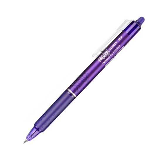 Rollertoll 0,7mm, törölhető Pilot Frixion Clicker, írásszín lila