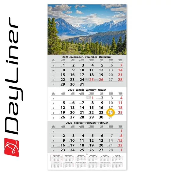 Speditőr naptár 1 tömb, 3 hónap SP-1 330 × 670 mm, fehér lapokkal Hegy Dayliner 2026. Speditőr naptár 1 tömb, 3 hónap SP-1 330 × 670 mm, fehér lapokkal Hegy Dayliner 2026.