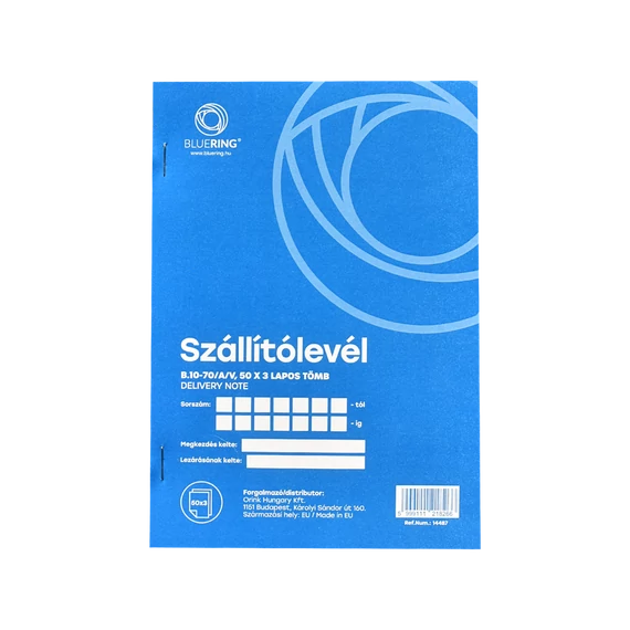 Szállítólevél A5, 50x3lapos B.10-70/A/V Bluering®