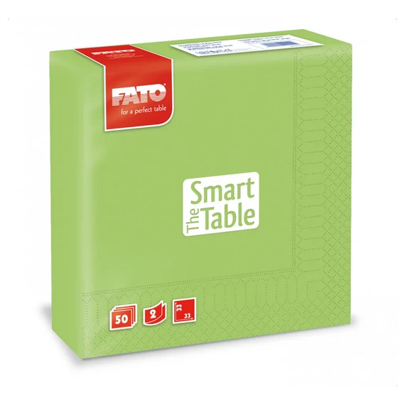 Szalvéta 2 rétegű 33 x 33 cm 50 lap/cs Fato Smart Table zöldalma_82623200