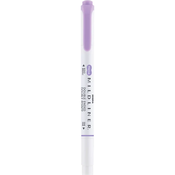 Szövegkiemelő 1,0/3,5 mm, kétvégű Zebra Mildliner Cool & Refined lila