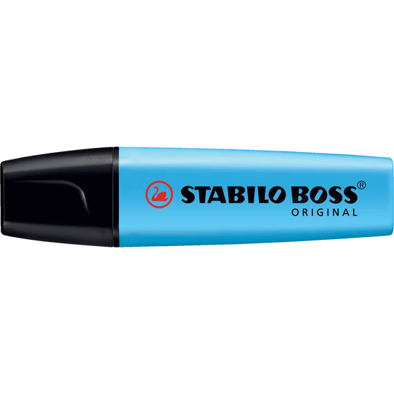 Szövegkiemelő 2-5mm, vágott hegyű, STABILO Boss original kék
