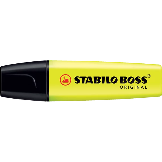 Szövegkiemelő 2-5mm, vágott hegyű, STABILO Boss original sárga