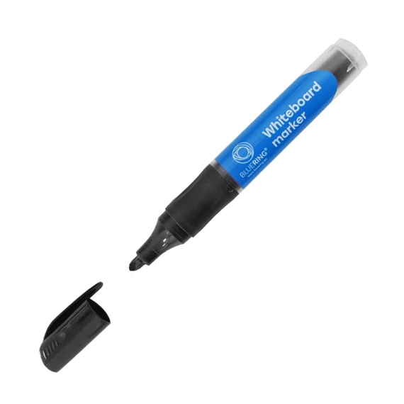 Táblamarker 3mm, kerek, cserélhető betétes, Bluering fekete