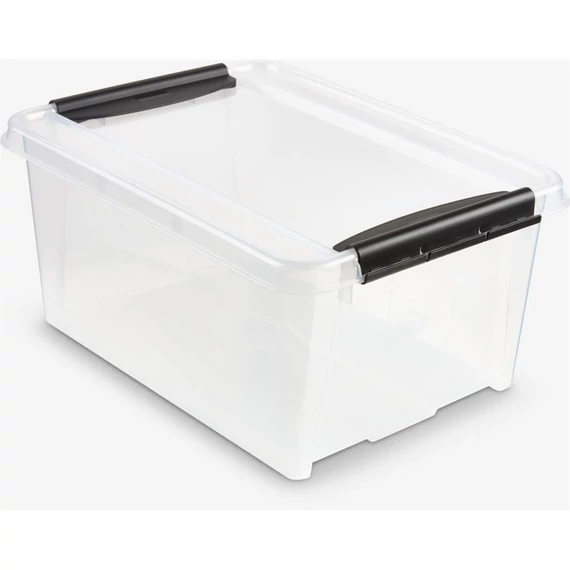 Tároló doboz műanyag 14 liter csatos átlátszó Probox