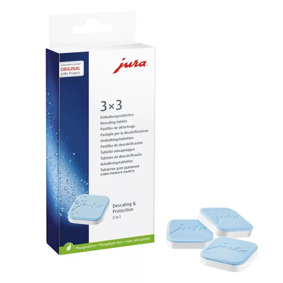 Vízkőoldó tabletta kávéfőző gépekhez 3x3 db/doboz Jura_61848