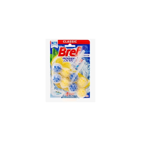 WC illatosító 2 x 50 g golyós Power Aktiv Bref Lemon