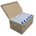 Kép 2/4 - Archiváló konténer karton doboz fedeles 54x36x25cm, felfelé nyíló tetővel Bluering® barna