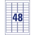 Kép 3/5 - Etikett címke, 45,7 x21,2mm, időjárásálló poliészter, 48 címke/ív, 8 ív/doboz, Avery fehér