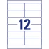 Kép 3/5 - Etikett címke, 99,1 x42,3mm, időjárásálló poliészter, 12 címke/ív, 20 ív/doboz, Avery fehér