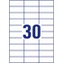 Kép 4/5 - Etikett címke, 70 x29,7mm, univerzális, 30 címke/ív, 100 ív/doboz, Avery fehér