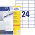 Kép 2/5 - Etikett címke, 70 x37mm, univerzális, 24 címke/ív, 100 ív/doboz, Avery fehér
