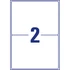 Kép 3/4 - Etikett címke, 199,6 x143,5mm, univerzális visszaszedhető, 2 címke/ív, 25 ív/doboz, Avery fehér