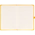 Kép 1/3 - Keménytáblás notesz vonalas krémszínű lapokkal leszorító gumiszalaggal Yellow 130x210mm, Presco