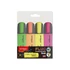 Kép 1/2 - Szövegkiemelő készlet vágott hegyű,lapos test 4 db/bliszter Keyroad Fluo neon színek