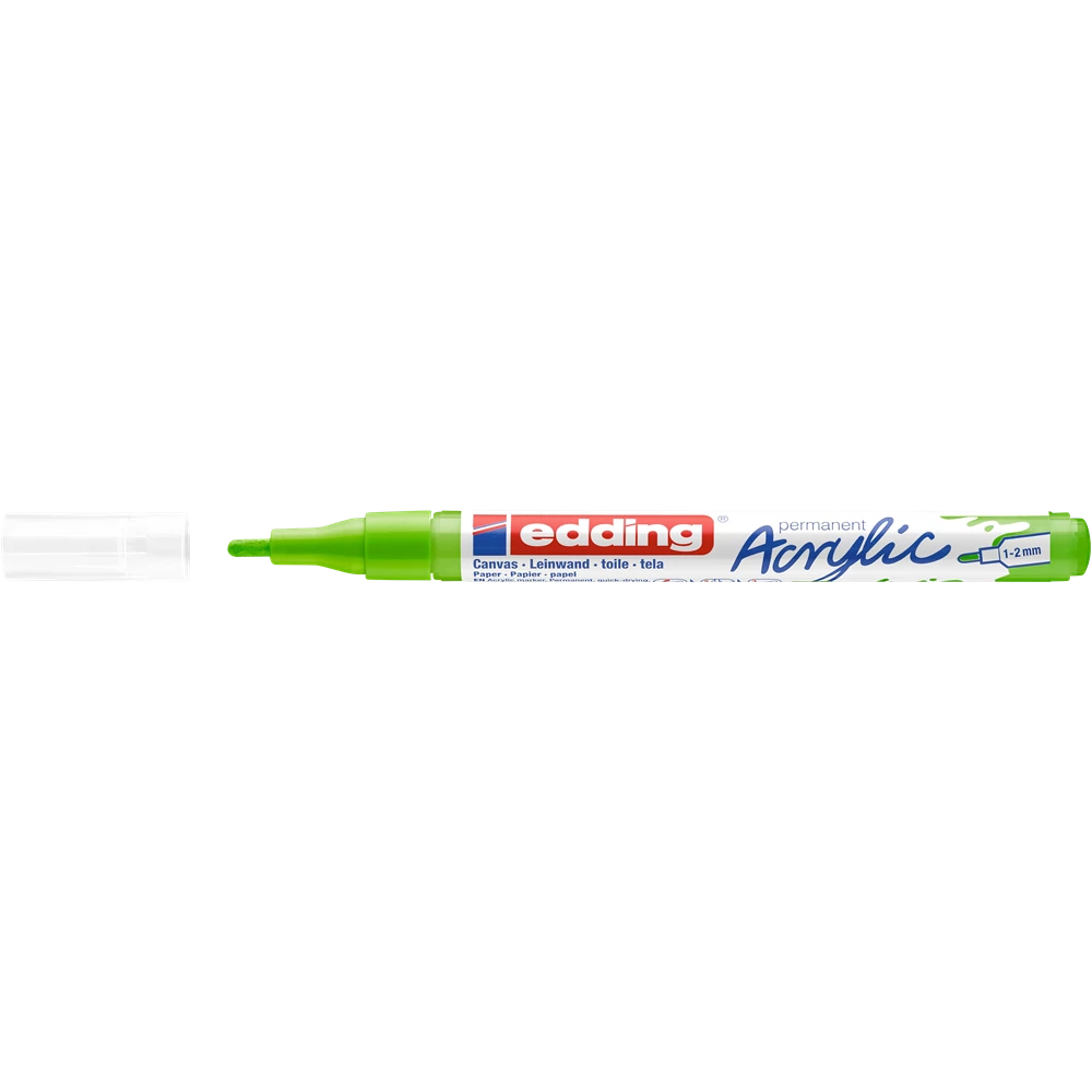 Akril marker 1-2mm, Edding 5300 sárgászöld