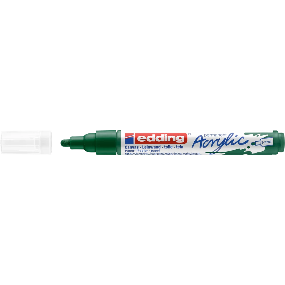 Akril marker 2-3mm, Edding 5100 moha zöld