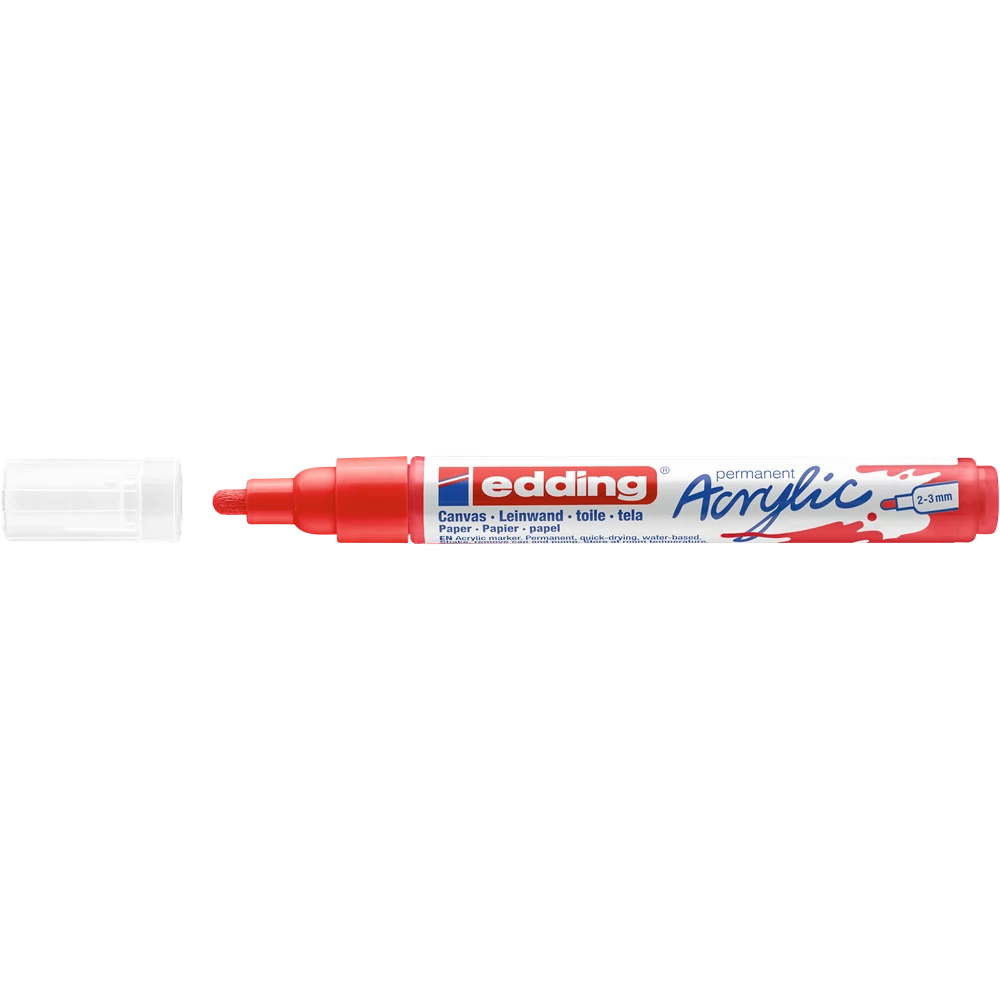 Akril marker 2-3mm, Edding 5100 piros