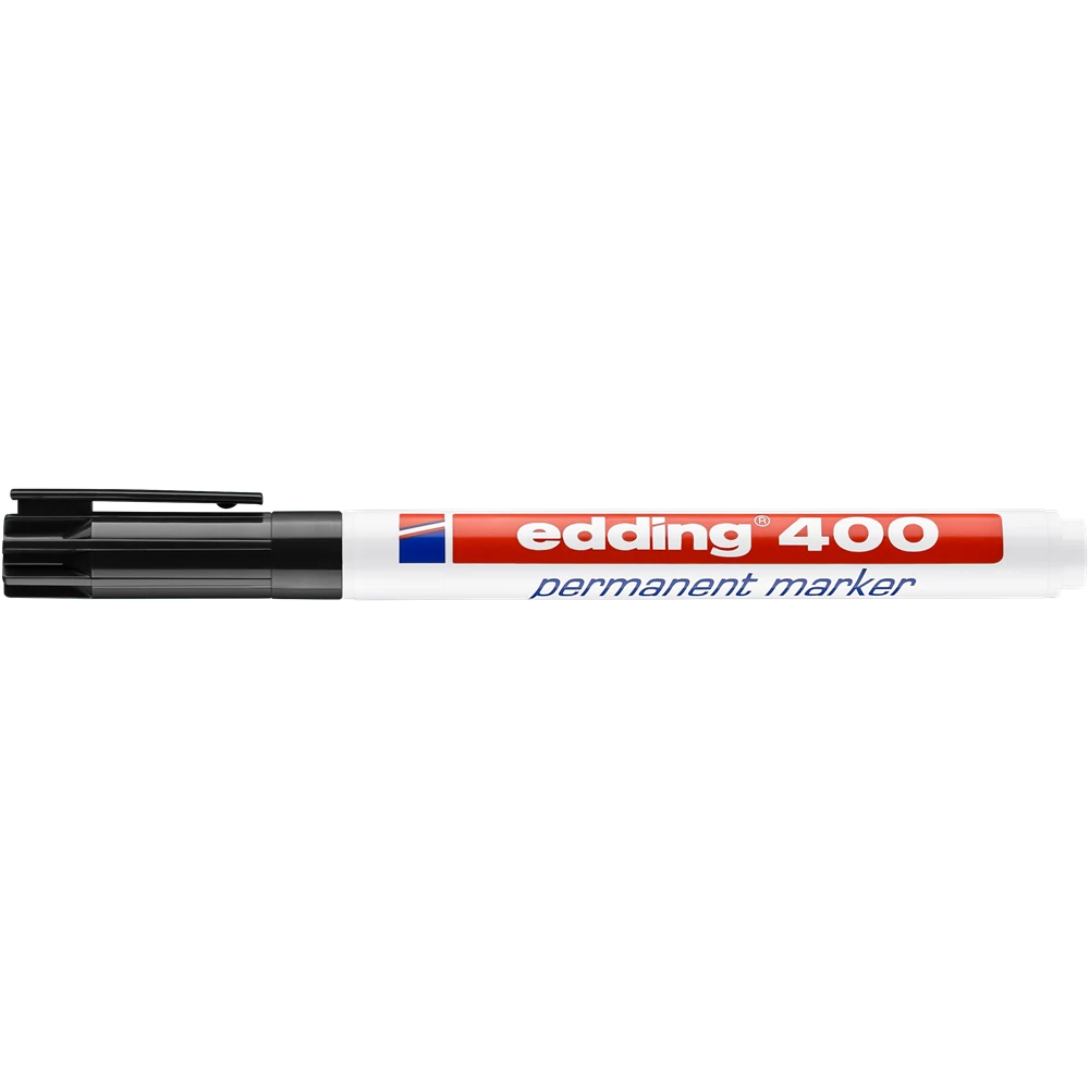 Alkoholos marker 1 mm, kerek hegyű, Edding 400 fekete