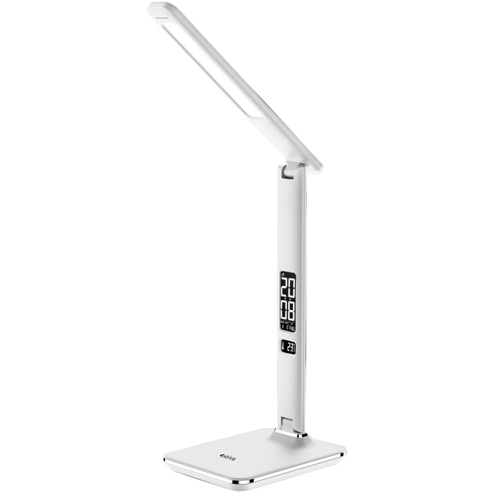 Asztali LED lámpa, Nathan, kijelzős, 6W, 5000K, AVIDE, fehér