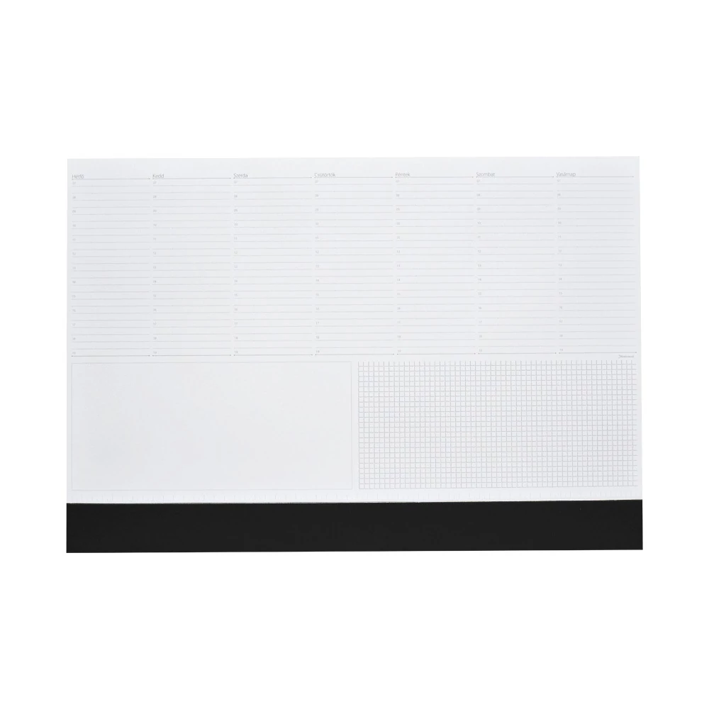 Asztali könyöklő fehér lapokkal fekete műbőrcsíkkal 570 x 390 mm  Realsystem 2026.