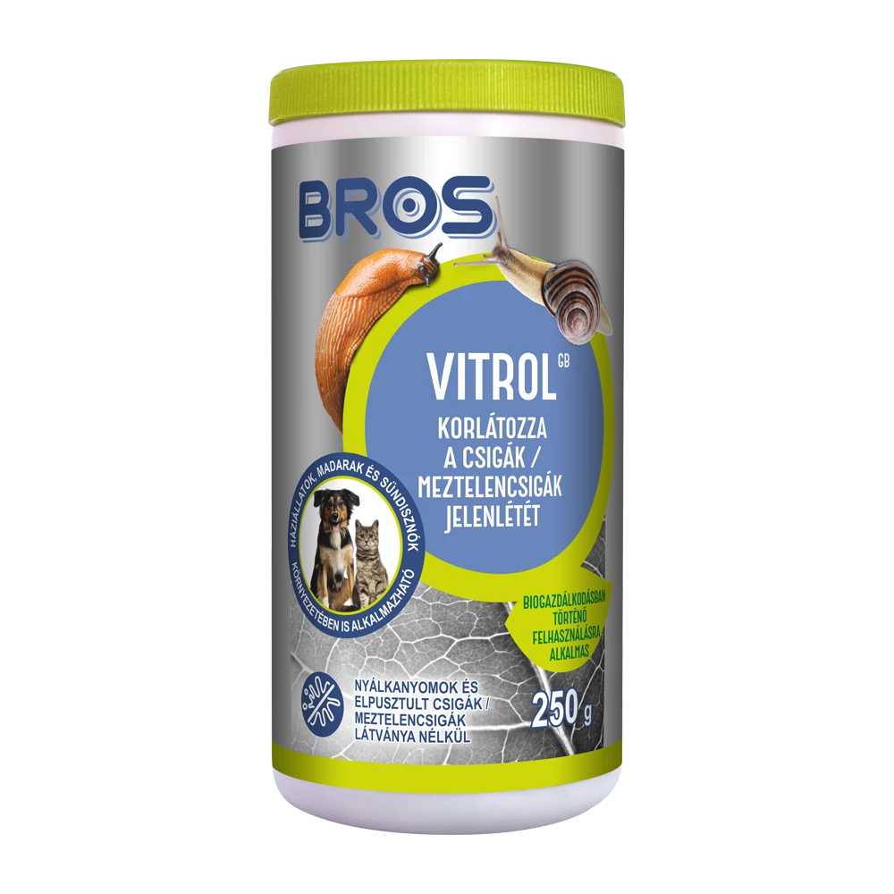Csiga- és meztelencsigaölő szer 250 g Bros