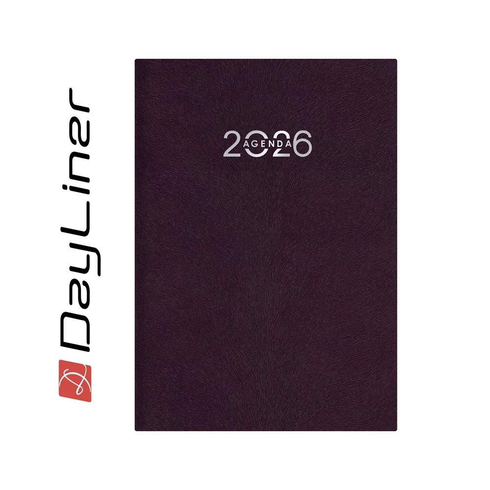 Határidőnapló Animal A5 napi, fehér lapokkal RedPanda bordó Dayliner 2026.