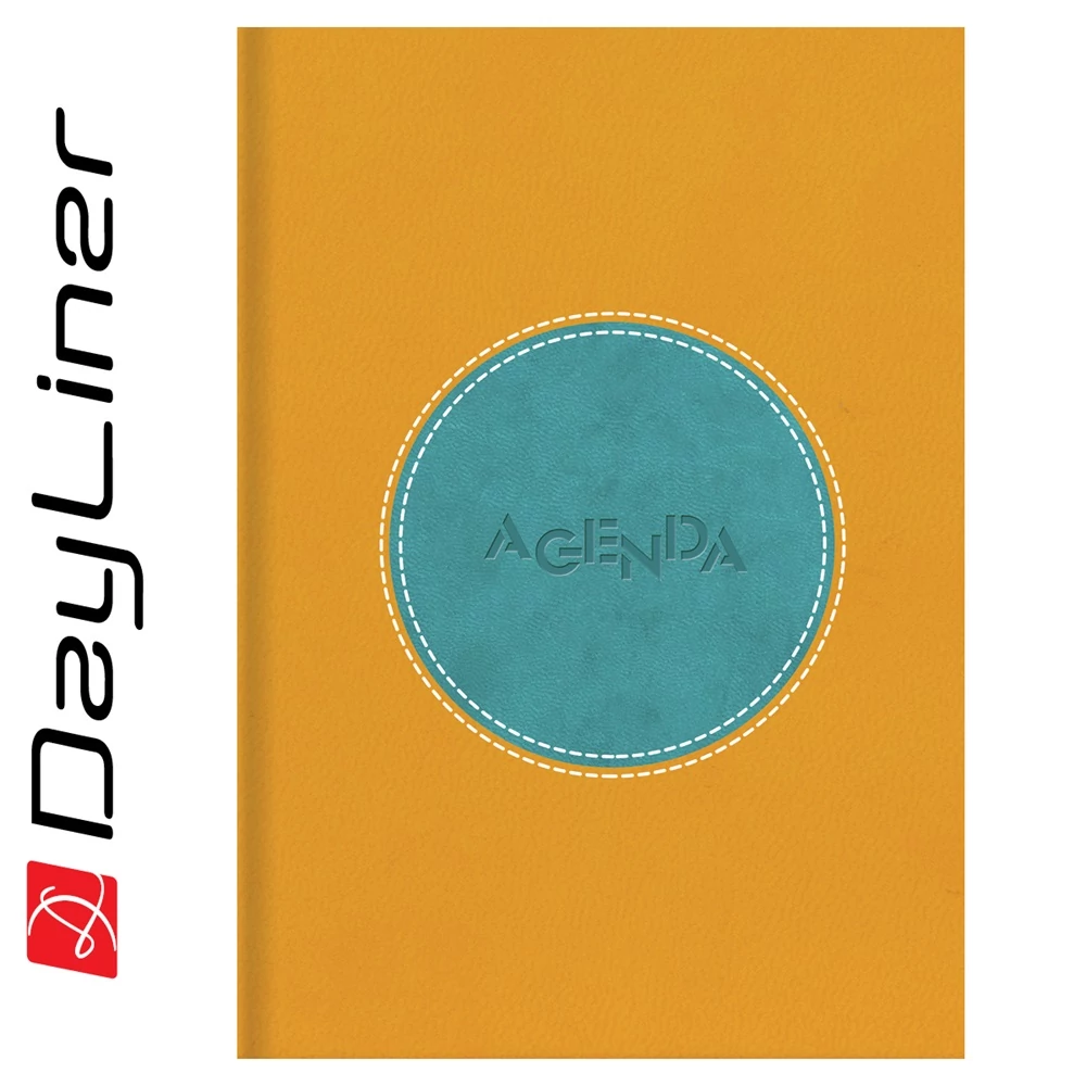 Határidőnapló Central A5 napi, fehér lapokkal sárga - türkiz Dayliner 2026.