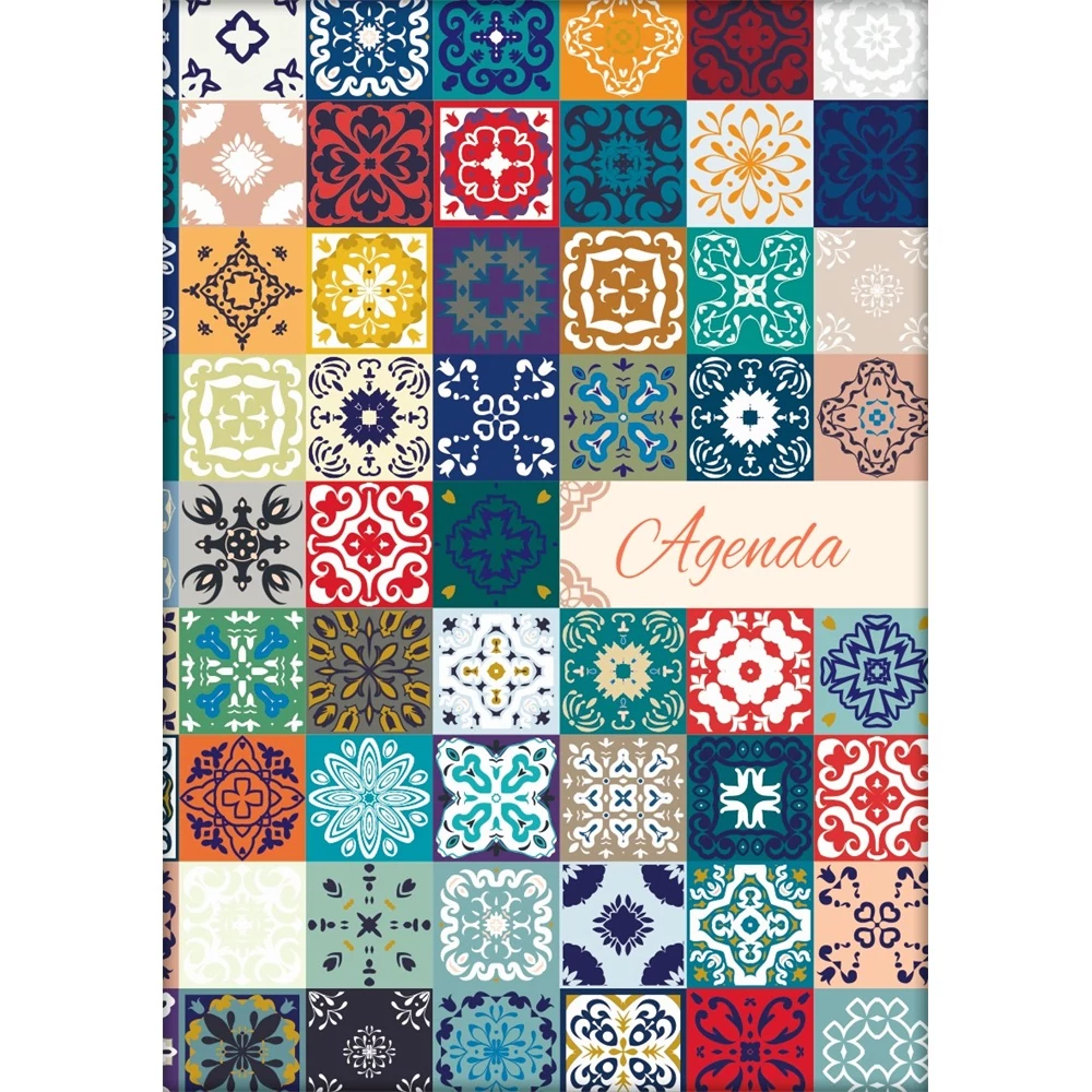 Határidőnapló Colors A5 heti, fehér lapokkal Mozaik Dayliner 2026.