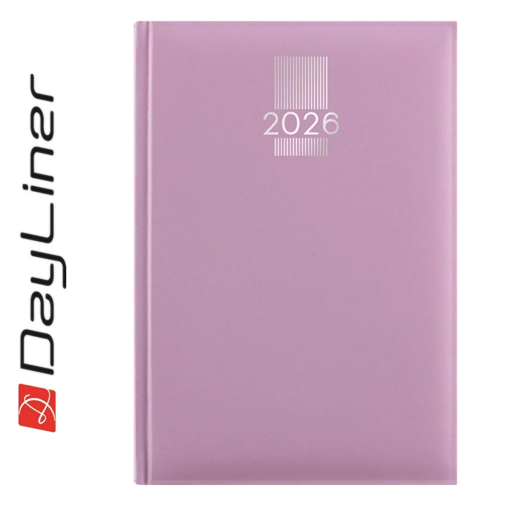 Határidőnapló MyPastel A5 heti, krémszínű lapokkal lila Dayliner 2026.