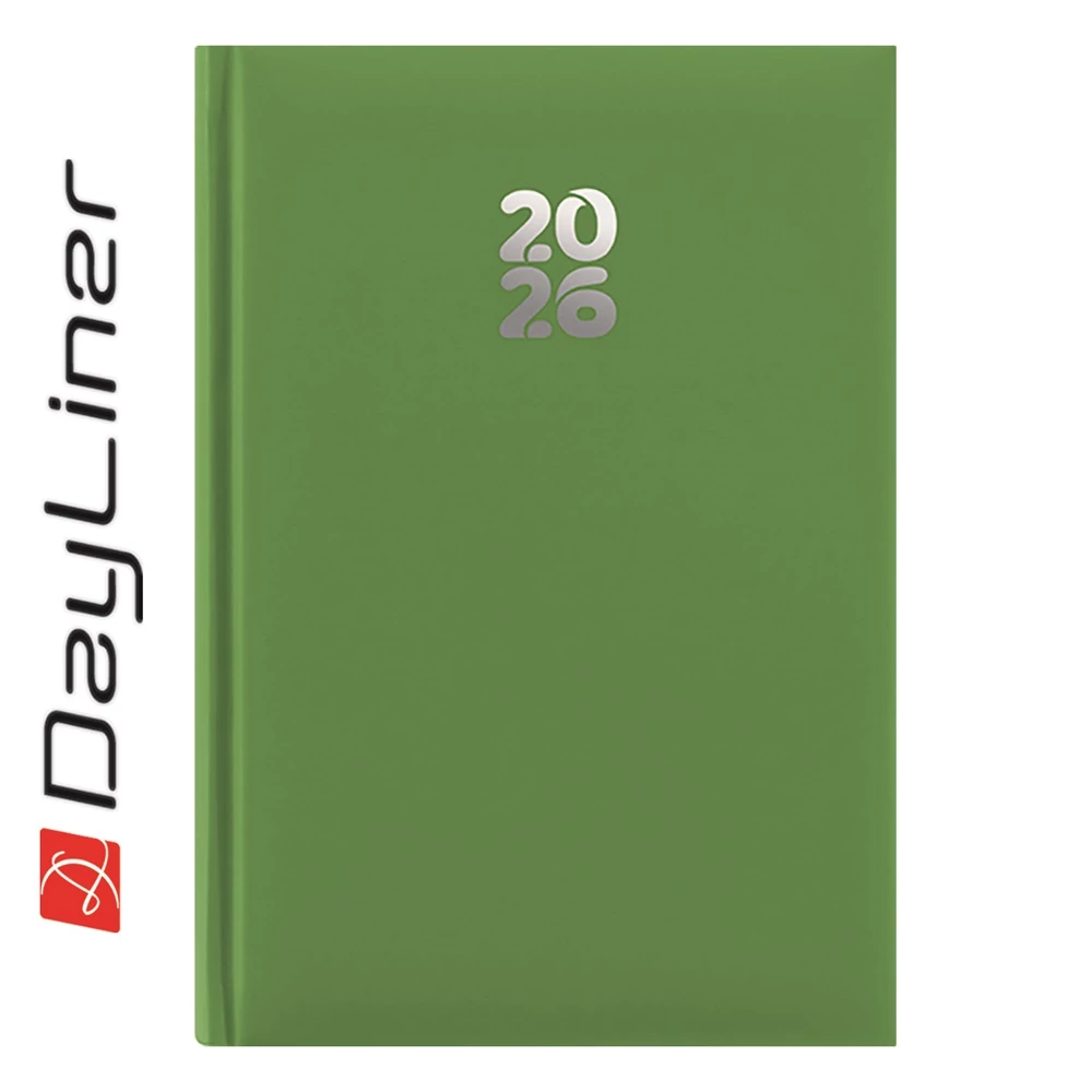 Határidőnapló Pannon A5 napi, fehér lapokkal világoszöld Dayliner 2026.