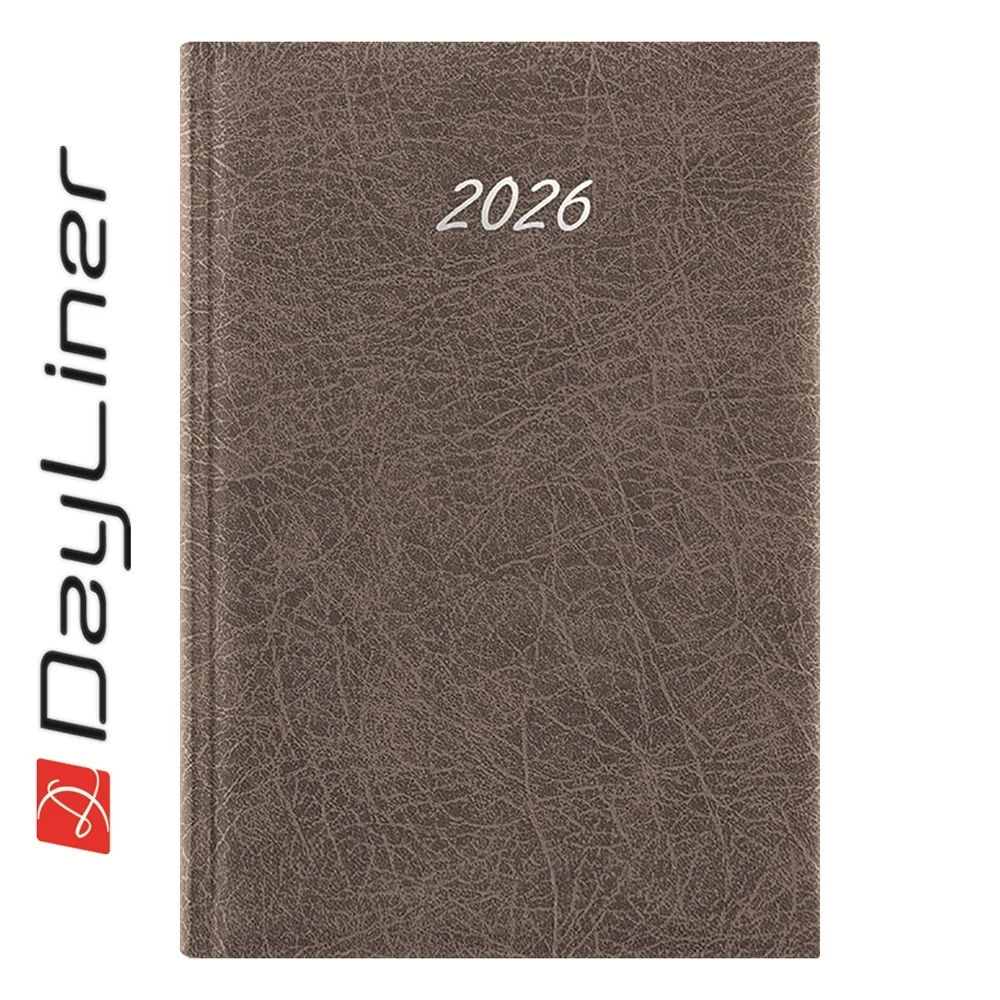 Határidőnapló Rebel A5 napi, krémszínű lapokkal szürke Dayliner 2026.