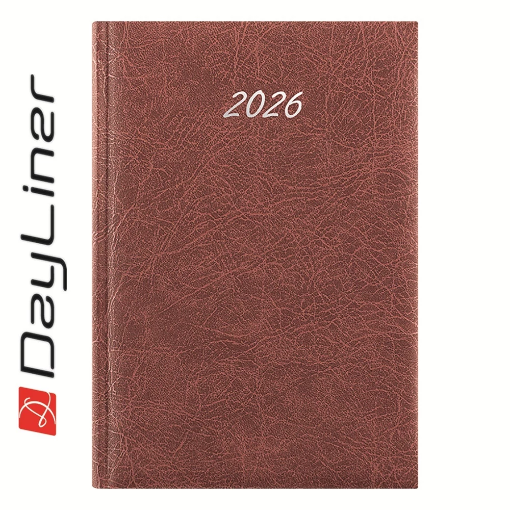 Határidőnapló Rebel B5 heti, krémszínű lapokkal bordó Dayliner 2026.