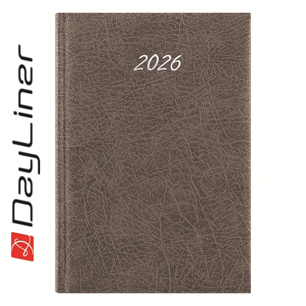 Határidőnapló Rebel B5 heti, krémszínű lapokkal szürke Dayliner 2026.