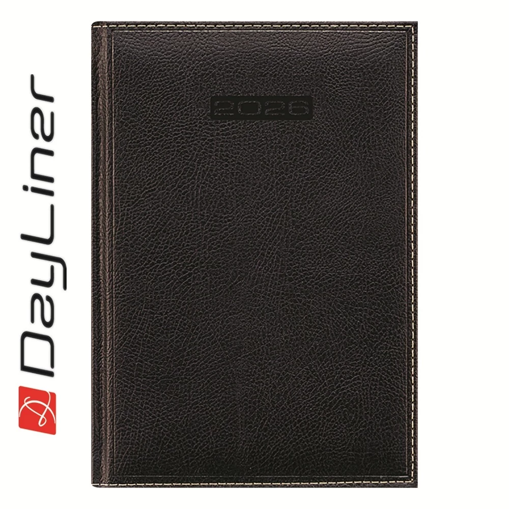 Határidőnapló Sherwood B5 heti, krémszínű lapokkal fekete Dayliner 2026.