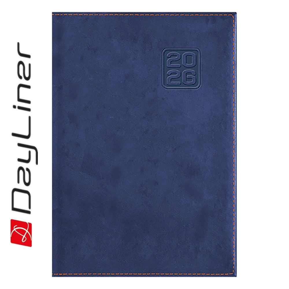 Határidőnapló Square B6 heti, fehér lapokkal kék Dayliner 2026.
