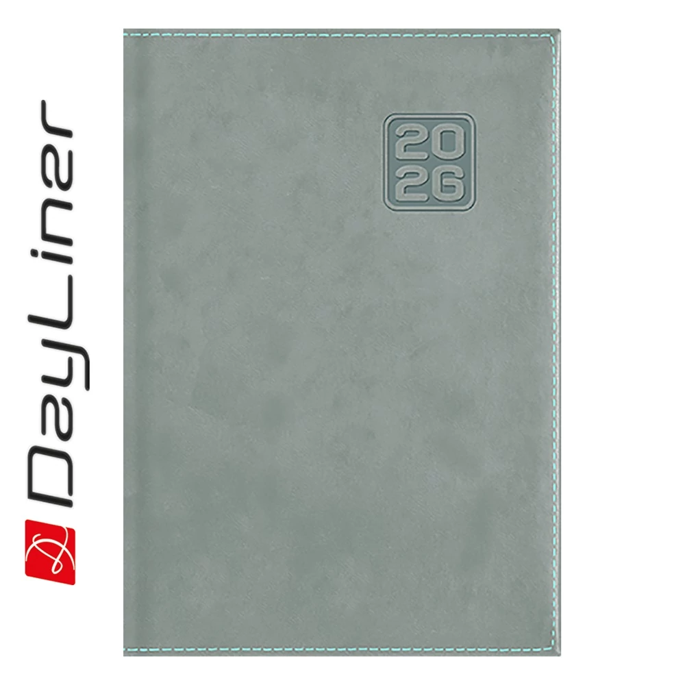 Határidőnapló Square B6 heti, fehér lapokkal szürke Dayliner 2026.