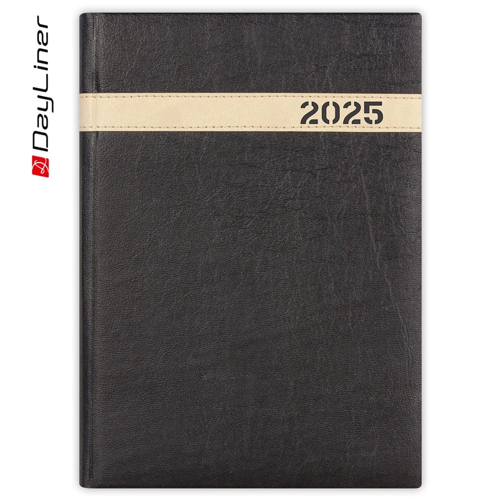 Határidőnapló The Boss A5 napi, fehér lapokkal fekete Dayliner 2026.