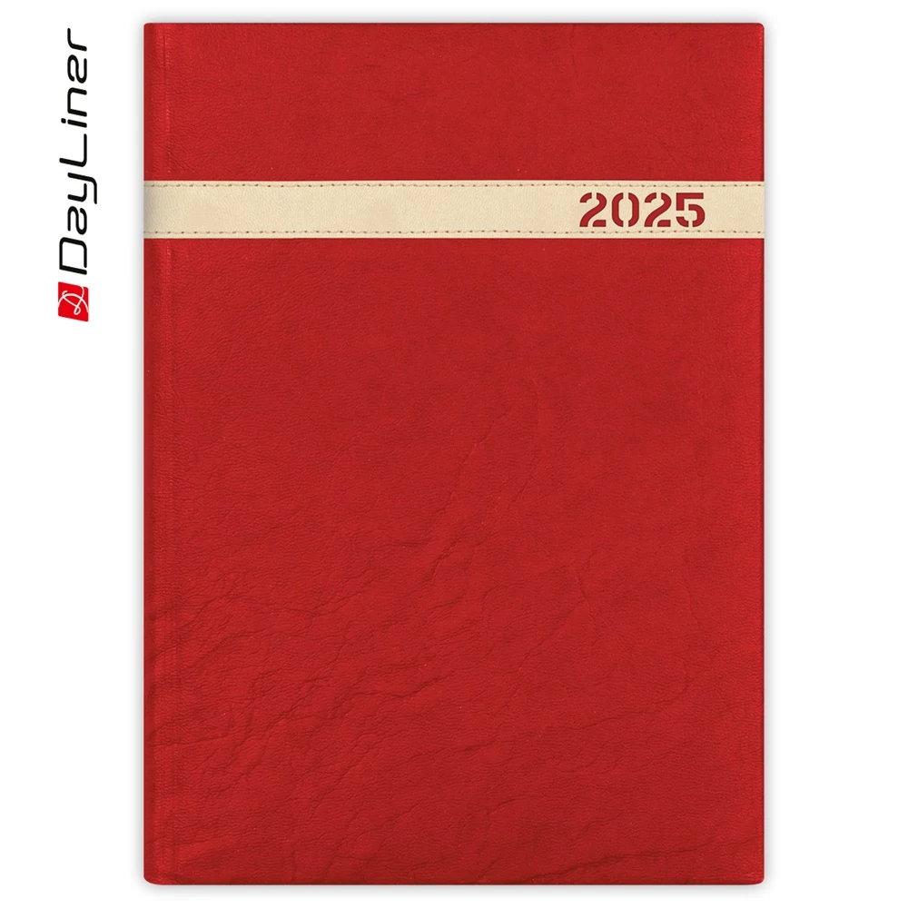 Határidőnapló The Boss B5 heti, fehér lapokkal bordó Dayliner 2026.