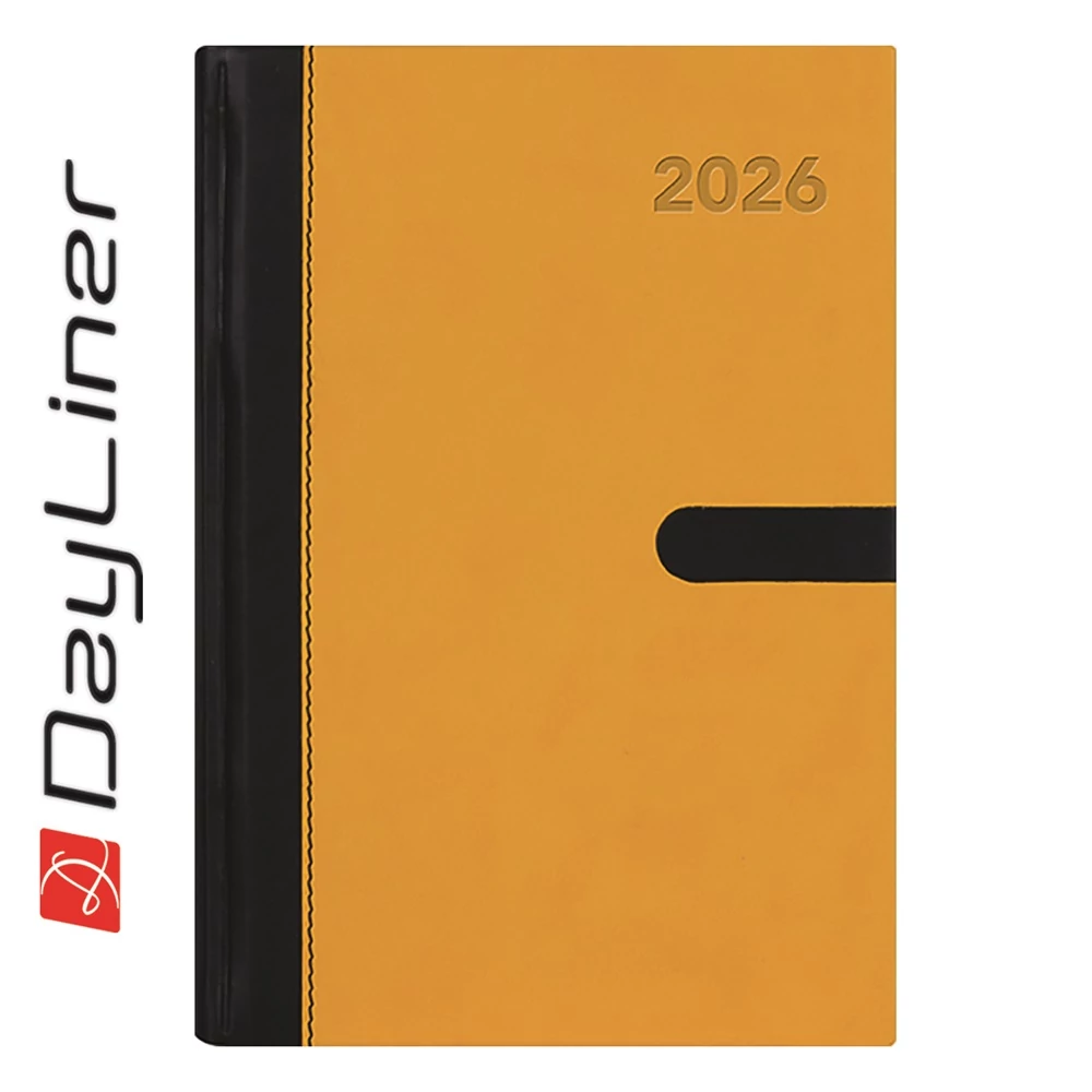 Határidőnapló Winner A5 heti, fehér lapokkal sárga Dayliner 2026.