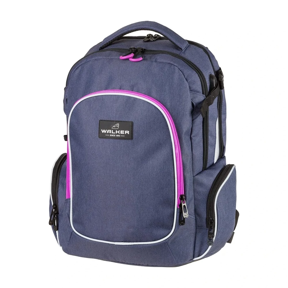 Iskolatáska ergonómiai, lányos borostyán pink by Walker