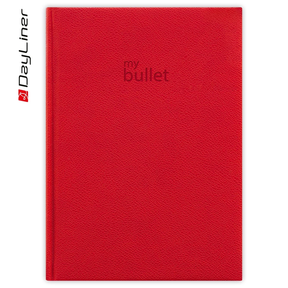 Keménytáblás notesz pontozott vonalozással Napoli A5 Bullet, fehér lapokkal Piros Dayliner 2026.
