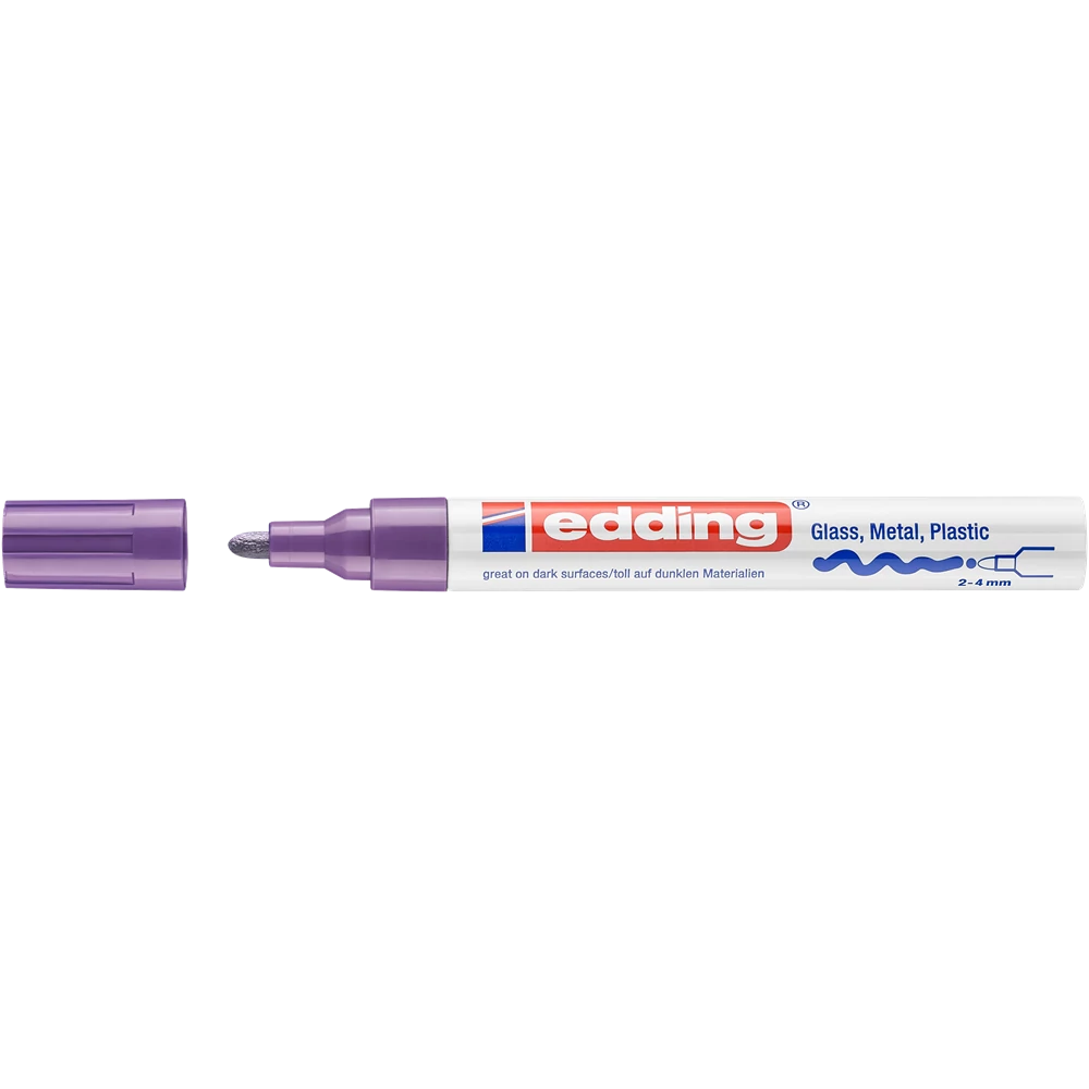 Lakkmarker 2-4mm, kerek Edding 750 lila